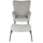 Justin Armchair with Stool Grey