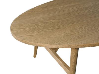 Jerico Oval Oak Dining Table Natural