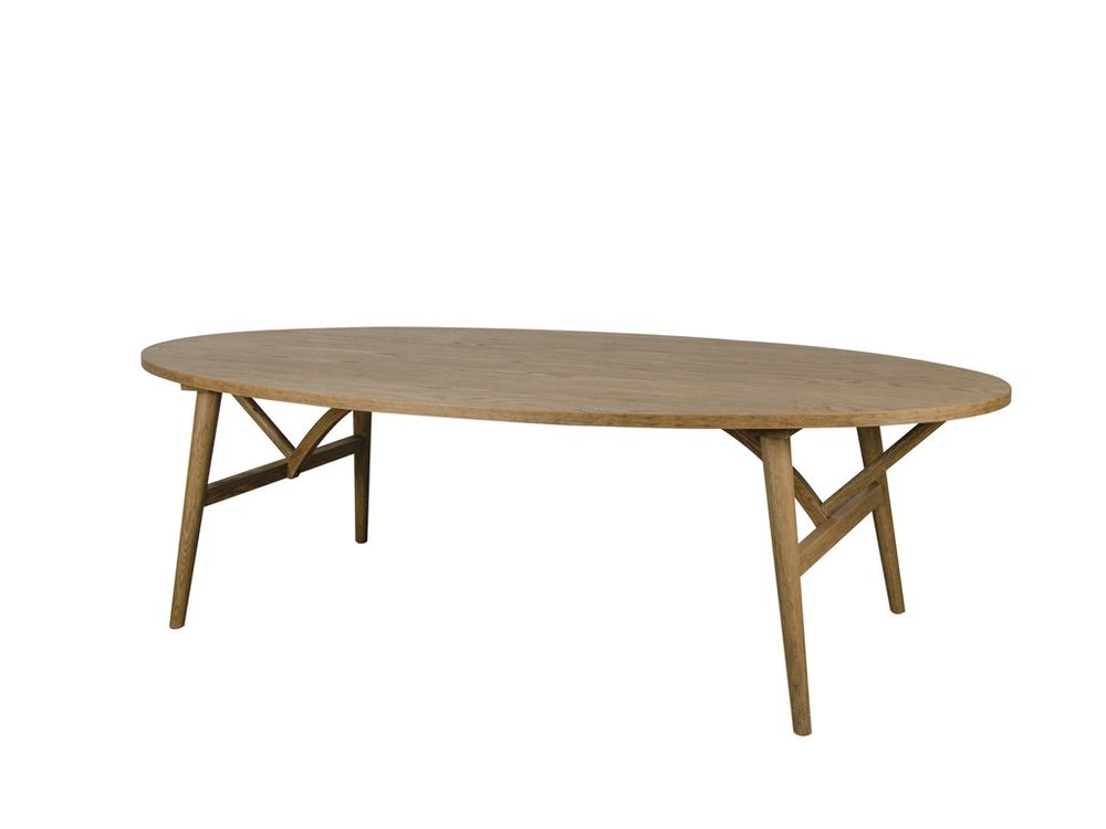 Jerico Oval Oak Dining Table Natural