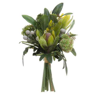 Artificial Eucalyptus Berry Bouquet 30cm Green