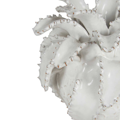 Pineapple Ceramic Sculpture Small White