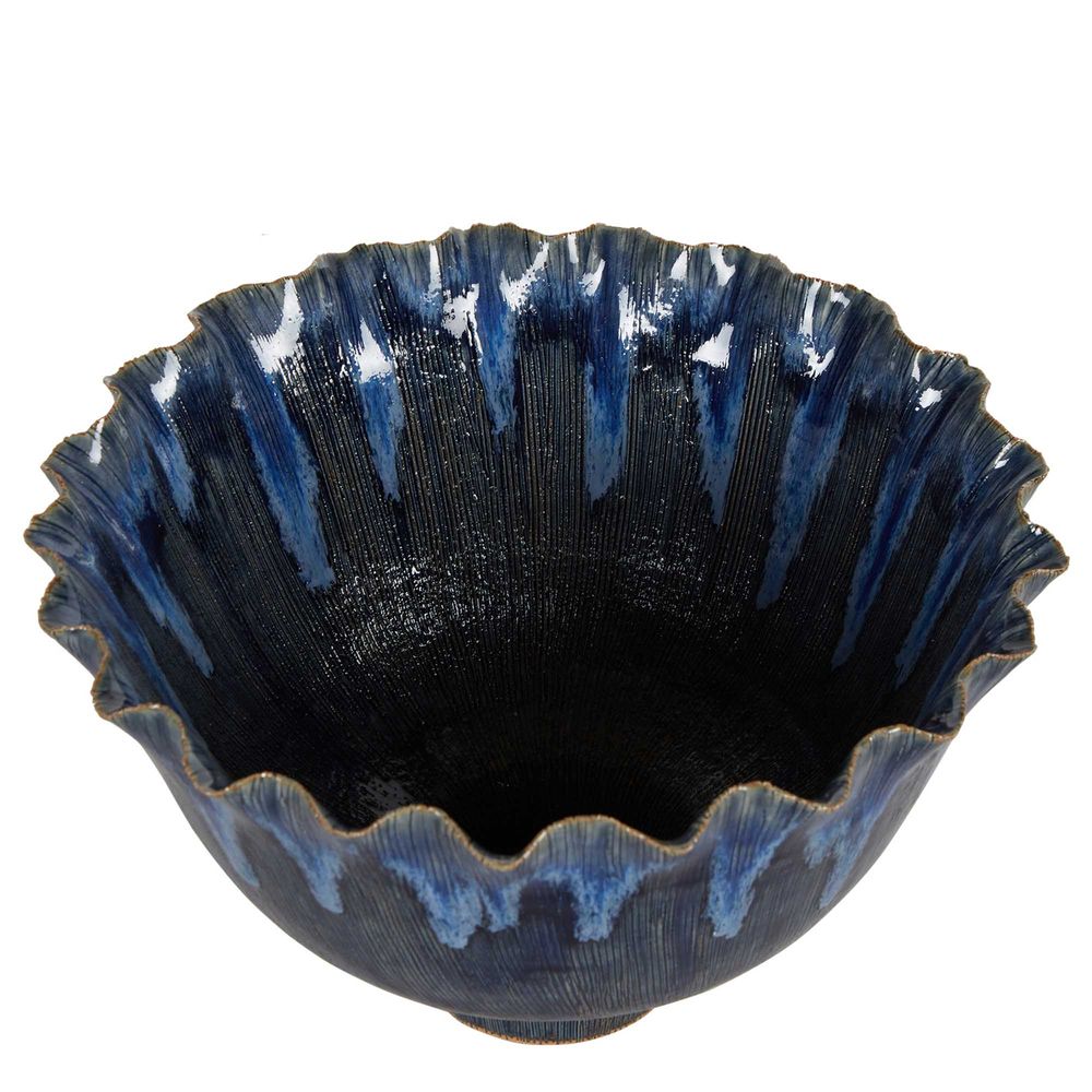 Flora Ceramic Bowl Blue