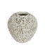 Brain Coral Ceramic Vase White