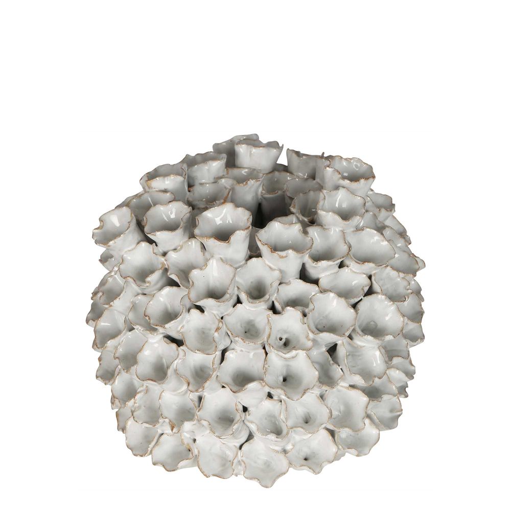 Barnacle Vase Sculpture White