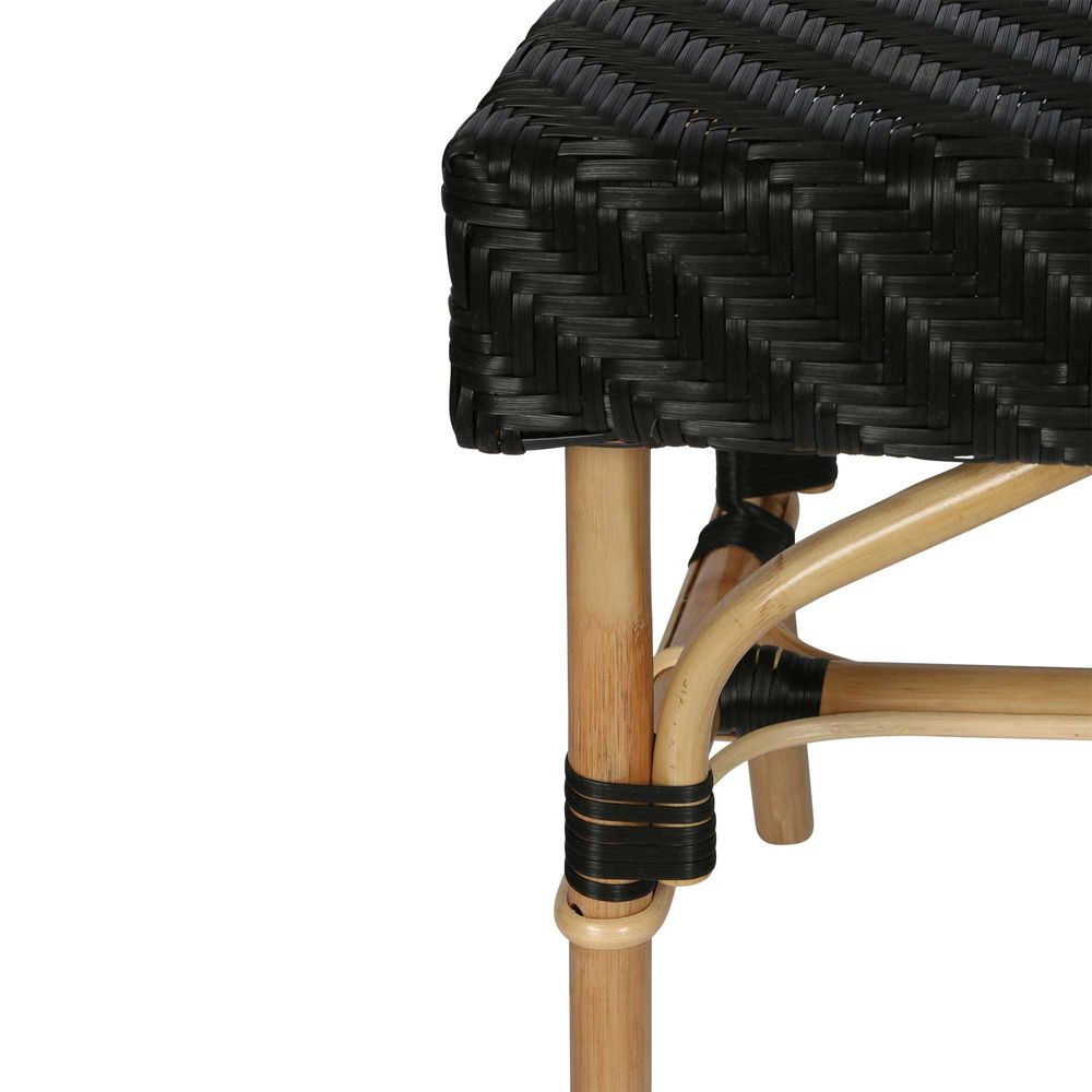 Missoli Rattan Bench Black