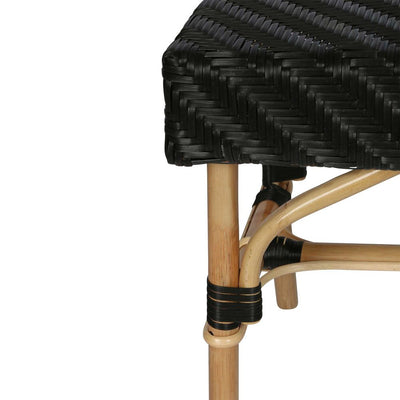 Missoli Rattan Bench Black