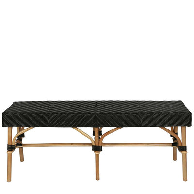 Missoli Rattan Bench Black