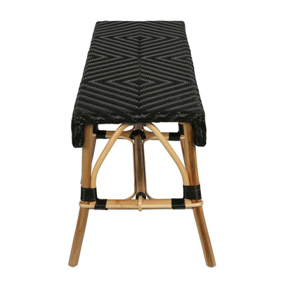 Missoli Rattan Bench Black