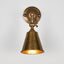 Utopia Wall Light with Metal Shade Antique Brass
