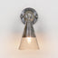 Otto Wall Light With Glass Shade Antique Silver
