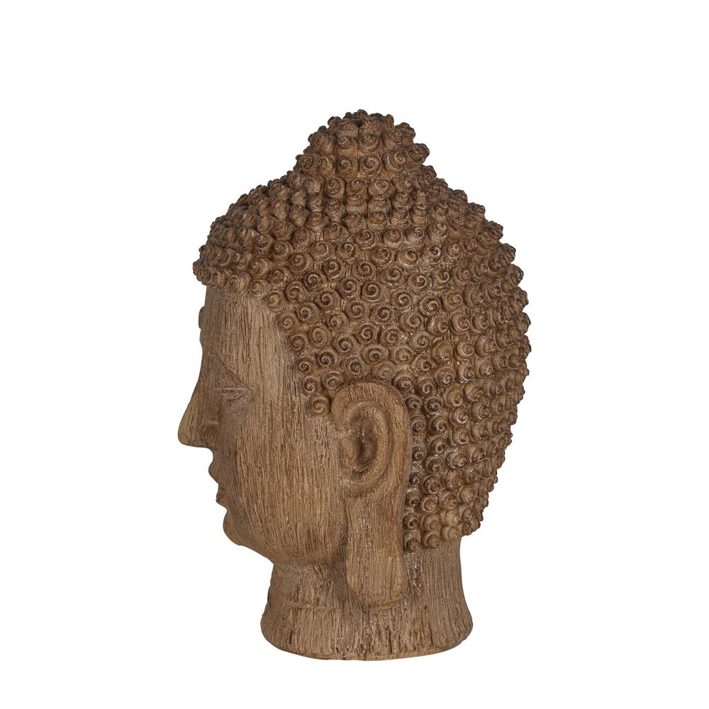 Tann Polyresin Buddha Head Large Brown