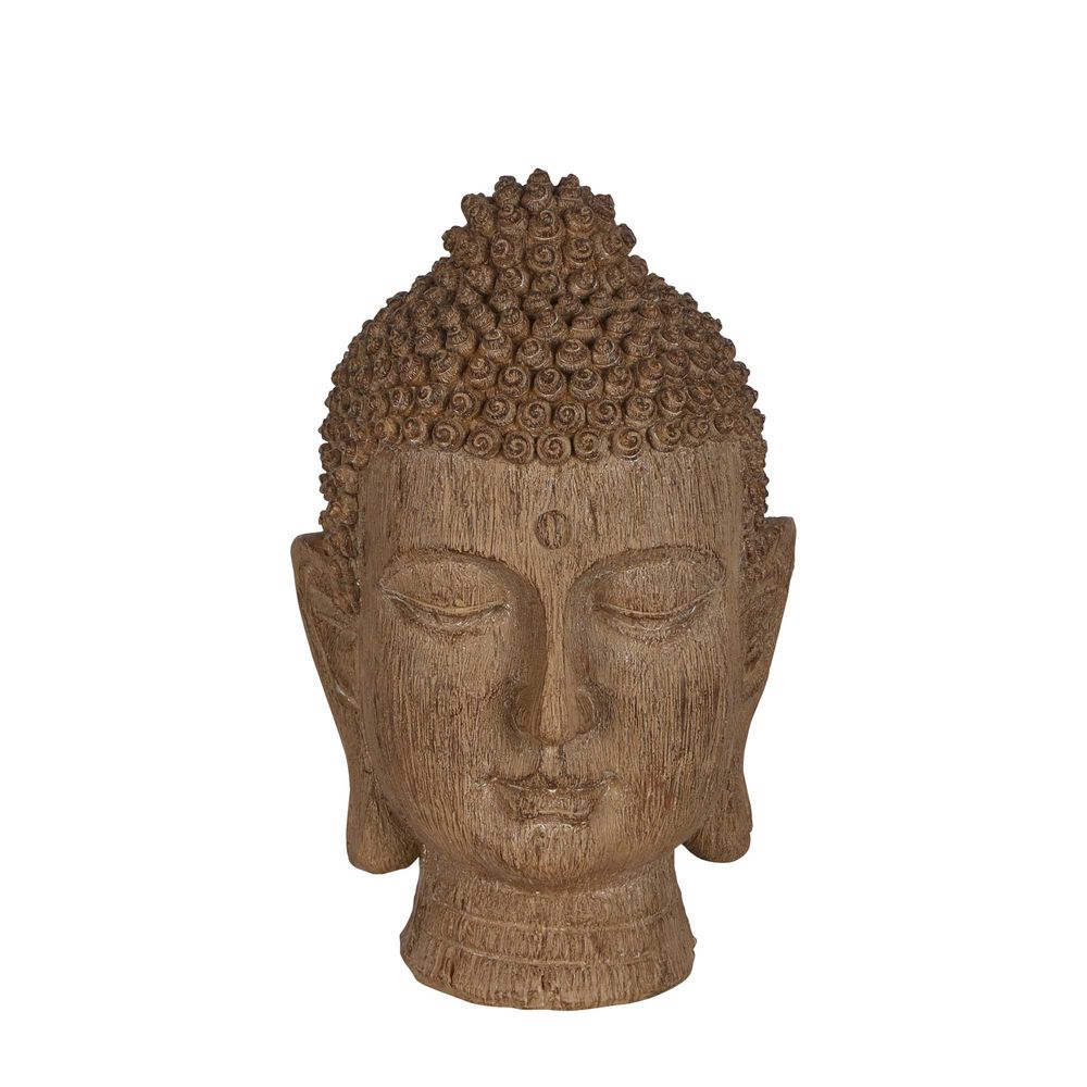 Tann Polyresin Buddha Head Large Brown