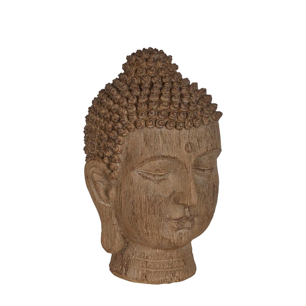 Tann Polyresin Buddha Head Large Brown