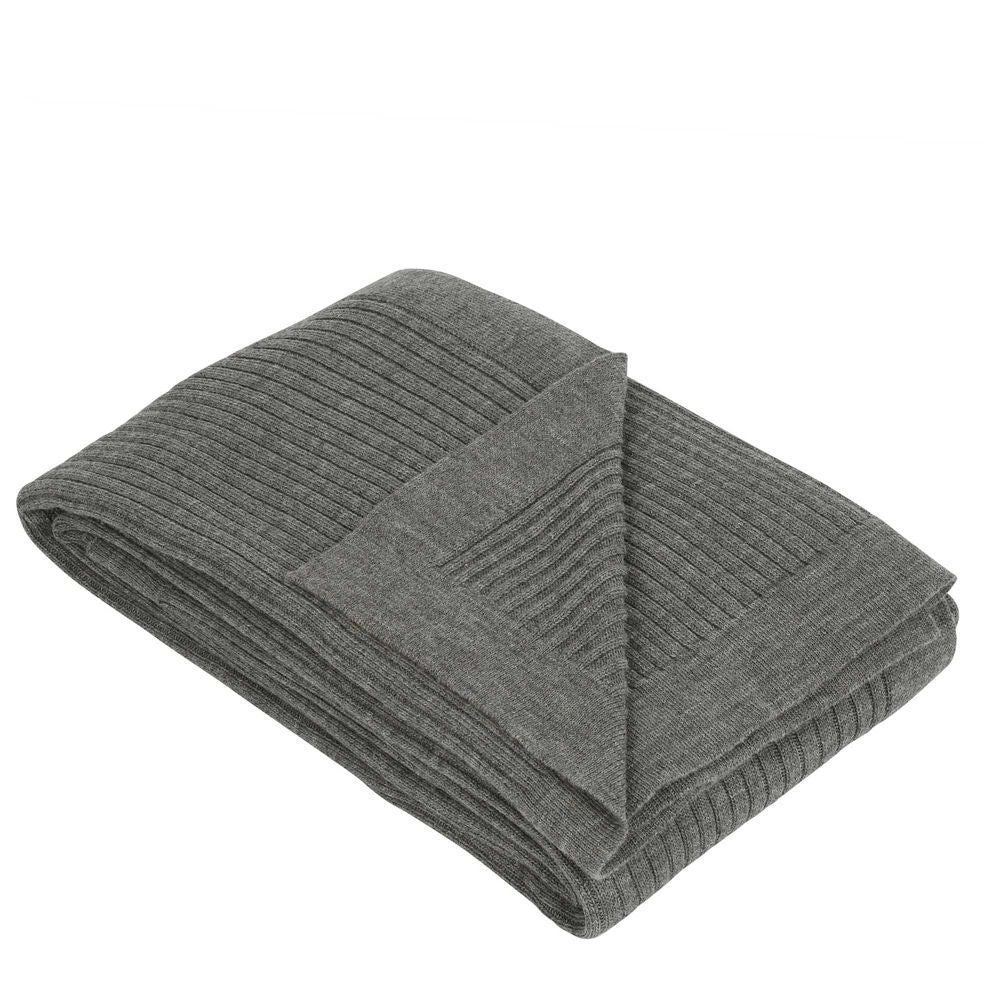 Corby Wool Throw Grey 130x230cm