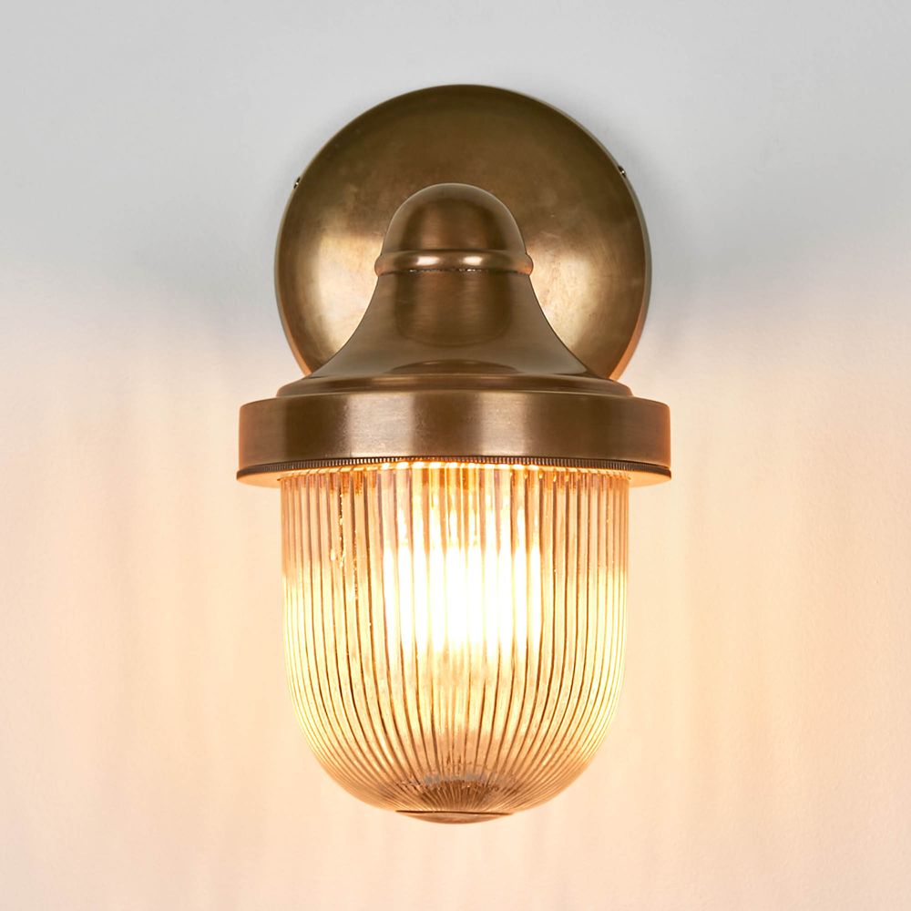 Jade Outdoor Wall Light Brass