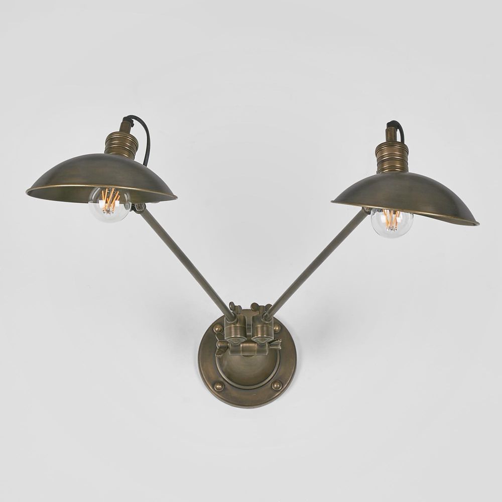 Remington Wall Light with Metal Shade Brass