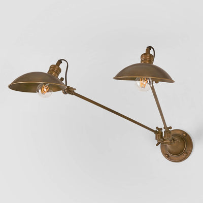 Remington Wall Light with Metal Shade Brass