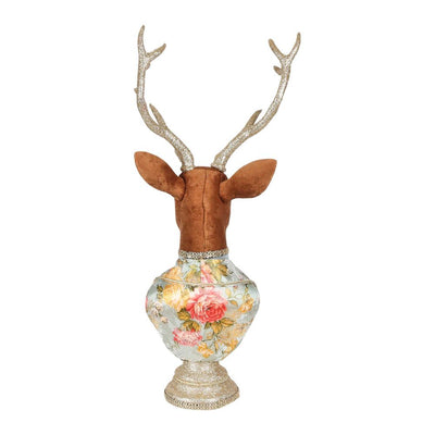 Arboir Brocade Deer Bust Large Blue