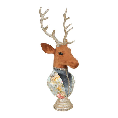 Arboir Brocade Deer Bust Large Blue