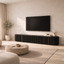 2.15m TV Entertainment Unit - Black Stain