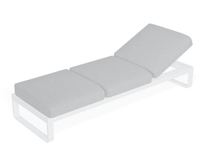 Fino Config E - Outdoor Modular Sofa in Matt White aluminium with Light Grey Cushions