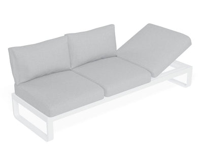 Fino Config A - Outdoor Modular Sofa in Matt White aluminium with Light Grey Cushions