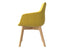 Flow Armchair - High Arm with Wood Base