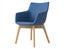 Flow Armchair - High Arm with Wood Base