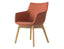 Flow Armchair - High Arm with Wood Base