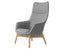 Flow Lounge Chair - High Back with Wood Base