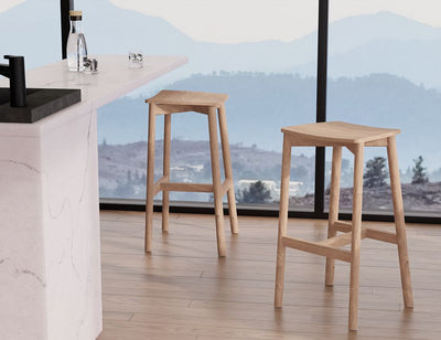 Andi Stool - Natural - Backless - 75cm Seat heigh (High Bar)