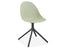 Pebble Chair Mint Green with Shell Seat - Pyramid Fixed Base with Castors - Black