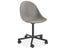 Pebble Chair Grey Upholstered Vintage Seat - Sled Base - Black