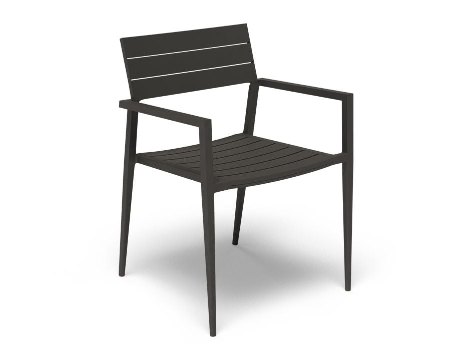 Halki Chair - Outdoor - Charcoal - With Dark Grey Cushion