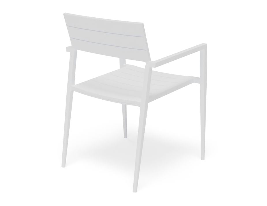 Halki Chair - Outdoor - White - With Light Grey Cushion