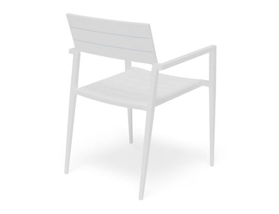 Halki Chair - Outdoor - White - With Dark Grey Cushion