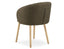 Henley Dining Chair - Timber Legs - Forest Green Fabric