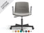 Sora Chair - With Arms - Swivel Base with Castors