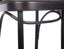 811 Hoffmann Stool - Black Stain - Cane Backrest - Black Upholstered Seat - by TON 