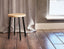 Atlas Low Stool - Black - Natural Seat