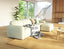 Atticus Modular Sofa - 3 Seater with Ottoman - Ivory Cream