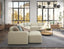 Atticus Modular Sofa - Config D or E Curved Open End - Ivory Cream