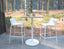 Roku High Bar Teak Table - Outdoor - White