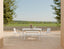 Roku Bench 120cm - Outdoor - White - Bench with Husk Cushion