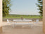 Roku Bench 190cm - Outdoor - White - Bench with Granite Grey Cushion