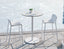 Roku Solara Compact Laminate High Bar Table - Outdoor - White - 75 Dia Top