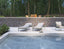 Verano Sun Lounge - Eucalyptus Green - with Side Table - Granite Grey Cushions