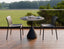 Kora Cafe Table 90cm Dia - Outdoor - Charcoal - Basalt Ceramic Top
