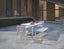 Roku Bench 120cm - Outdoor - White - Bench with Husk Cushion