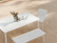 Roku Bench 120cm - Outdoor - White - Bench with Husk Cushion